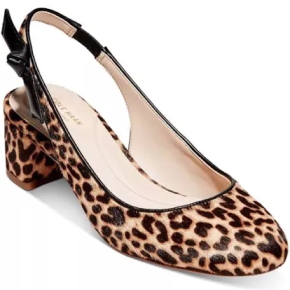 Cole Haan Shoes - Cole Haan Animal Print sling back pumps